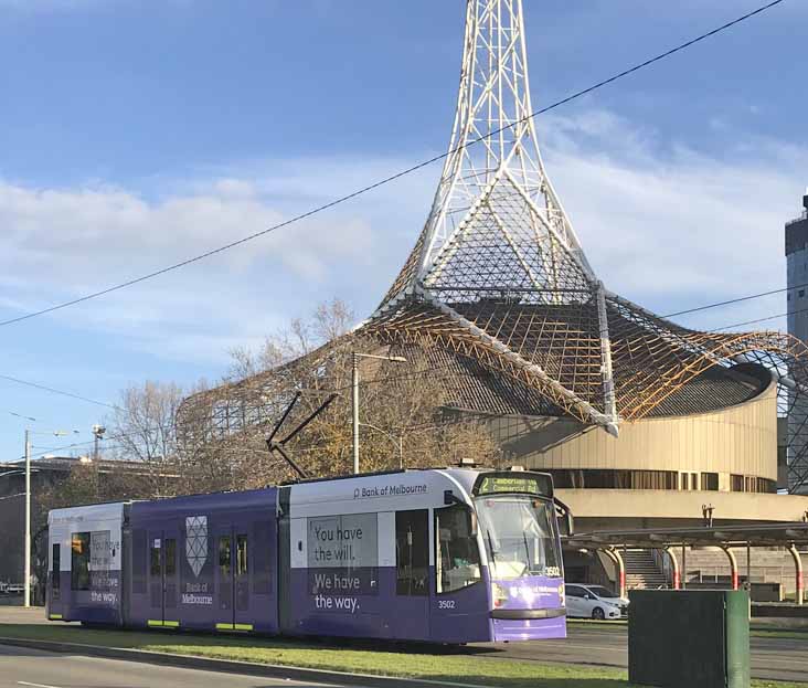 Yarra Trams Combino Bank of Melbourne Arts Centre 3502